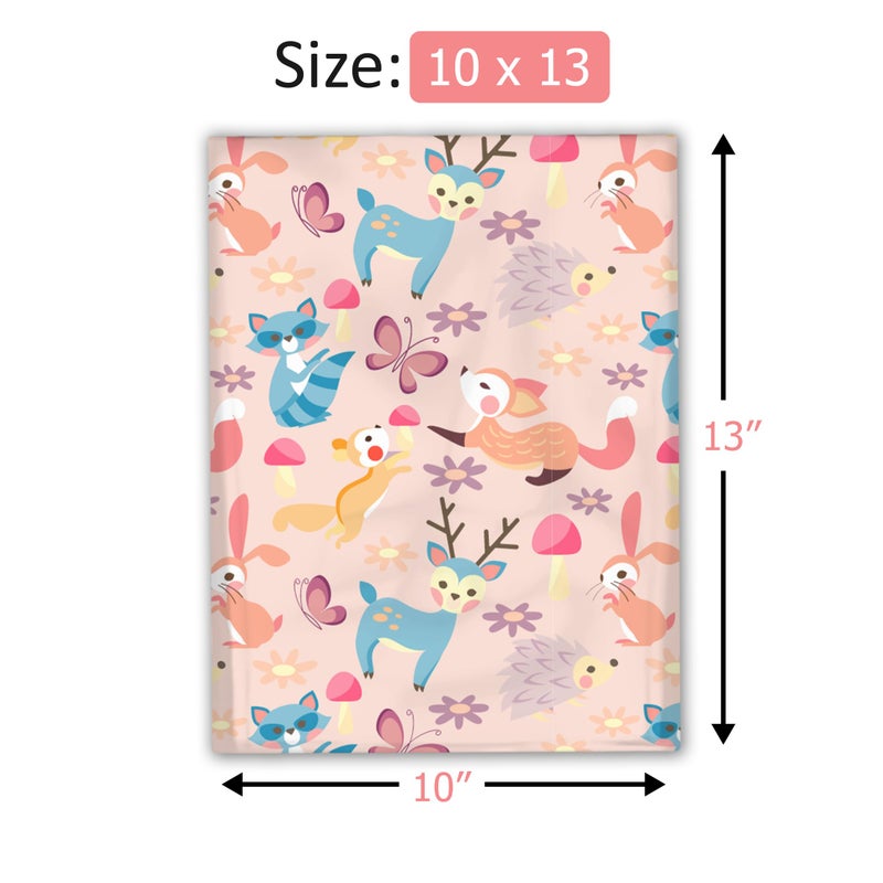 Pro Supply Global 10x13 (100) Woodland Critters Designer Poly Mailers Shipping Envelopes Premium Printed Bags - Image 4